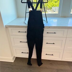 We Wore What Black Overalls with Gold Accents